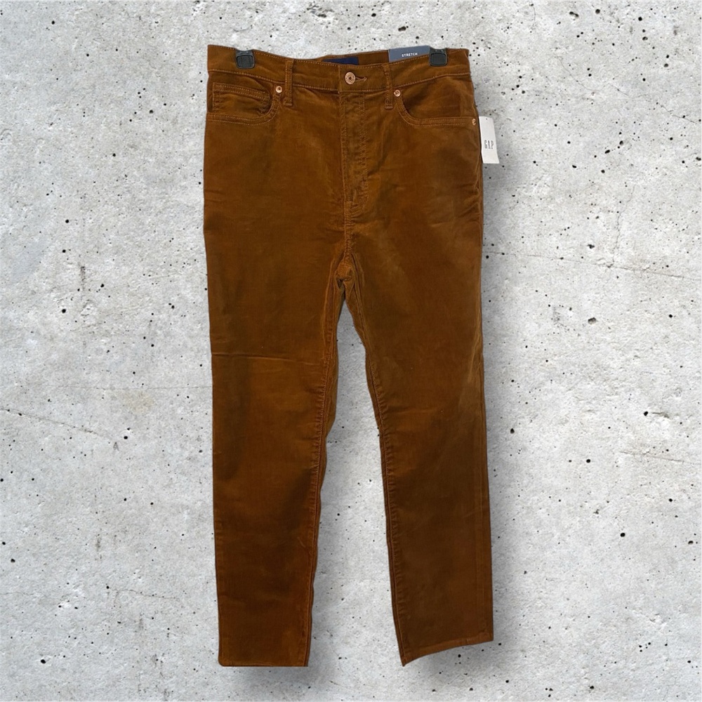 NWT GAP SOFT VINTAGE SLIM BROWN CORDUROY PANTS Size 8